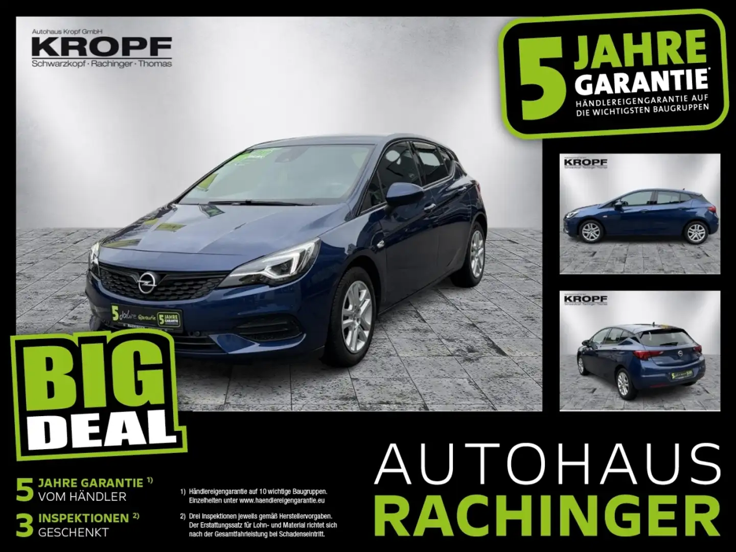 Opel Astra K 1.2 Turbo Elegance NAVI+LED+KAMERA+SHZ Bleu - 1