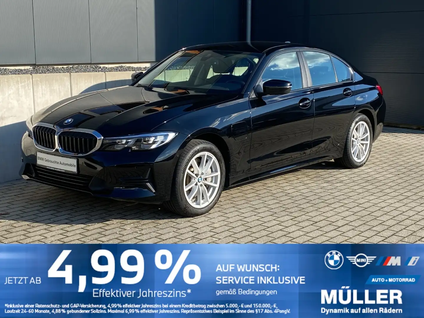 BMW 330 e xDrive Advantage CAM/TEMPO/DAB/SH/S-LENKRAD Schwarz - 1