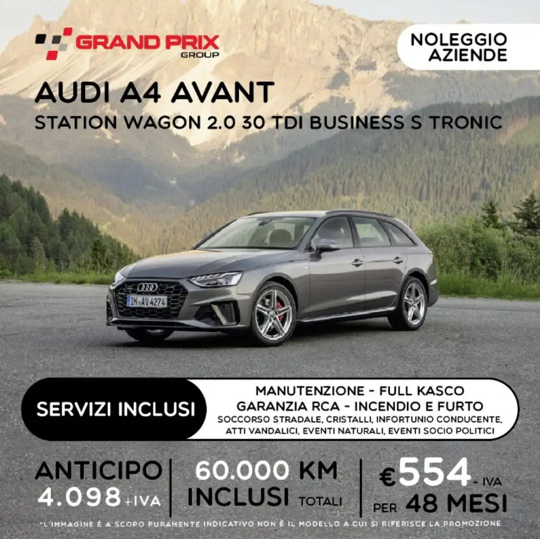 Audi A4 NOLEGGIO LUNGO TERMINE 30 TDI S tronic Business Gri - 1
