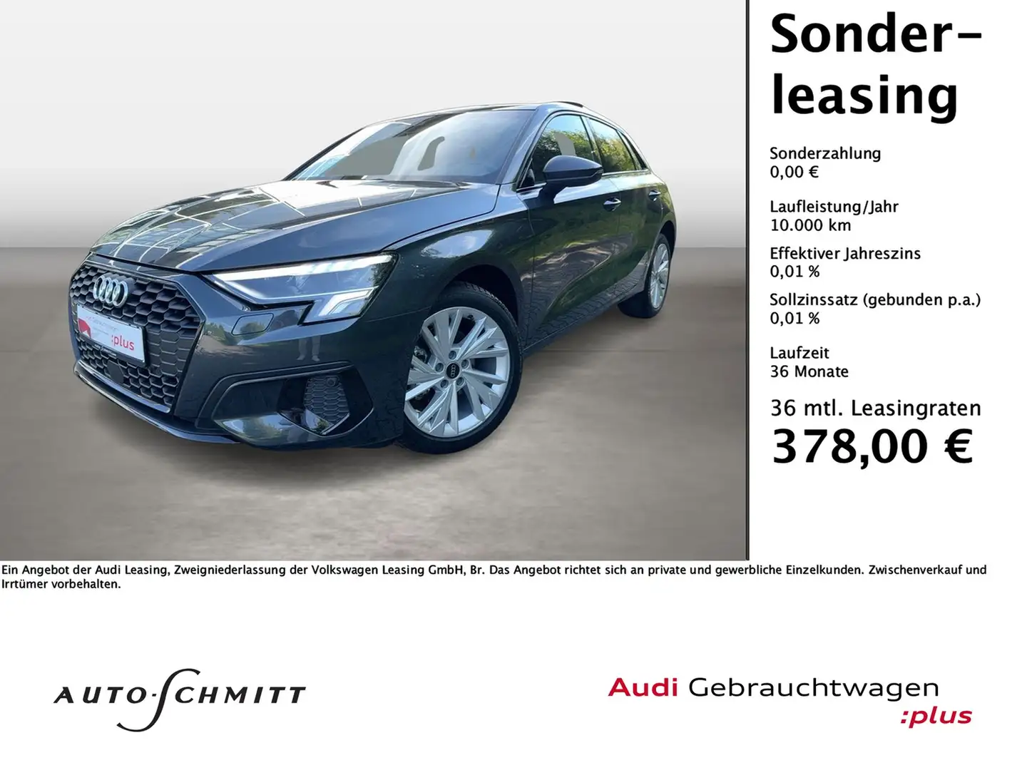 Audi A3 Sportback 35 TDI S-tronic S line Navi LED Leder... Grijs - 1