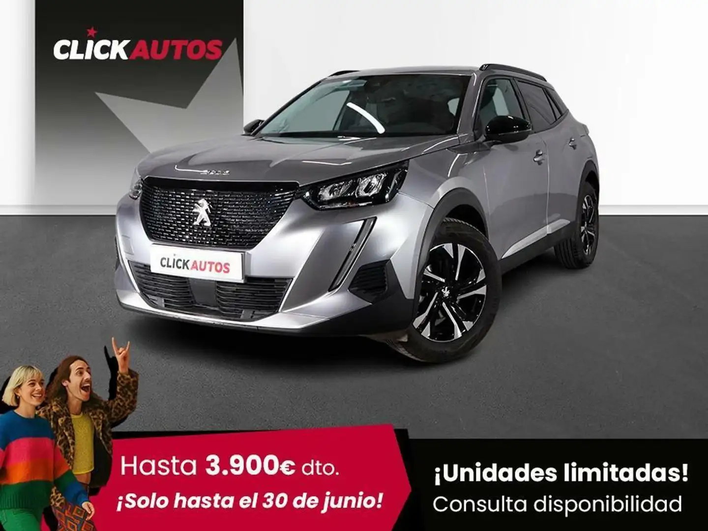Peugeot 2008 1.2 PureTech S&S Active 100 Gris - 1