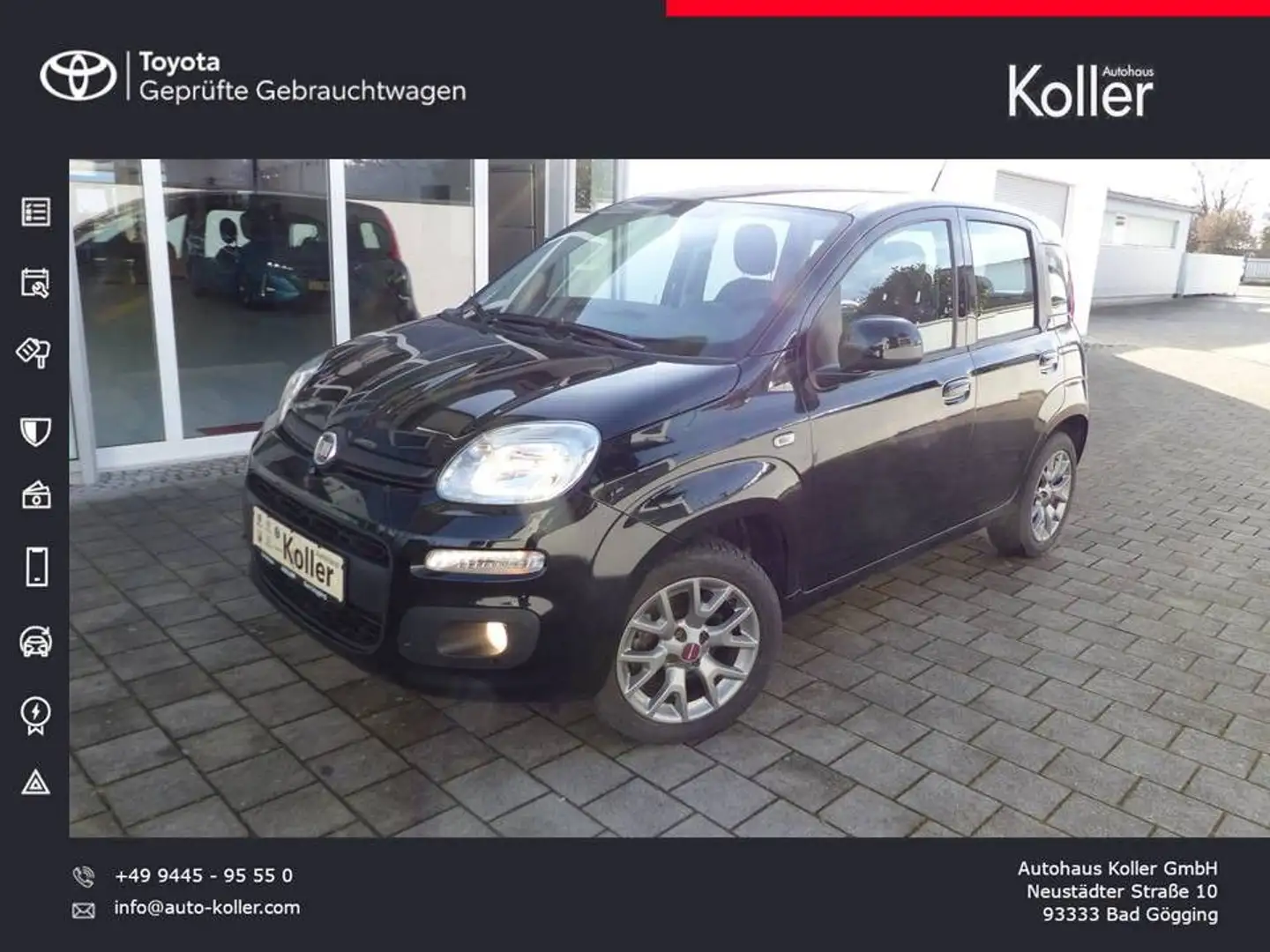 Fiat Panda 1.2 8V Lounge Klima Bluetooth Alu PDC Schwarz - 1