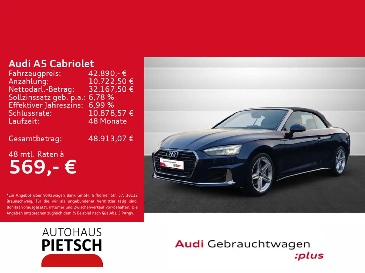 Audi A5 40 TFSI advanced Matrix Keyless Blau - 1