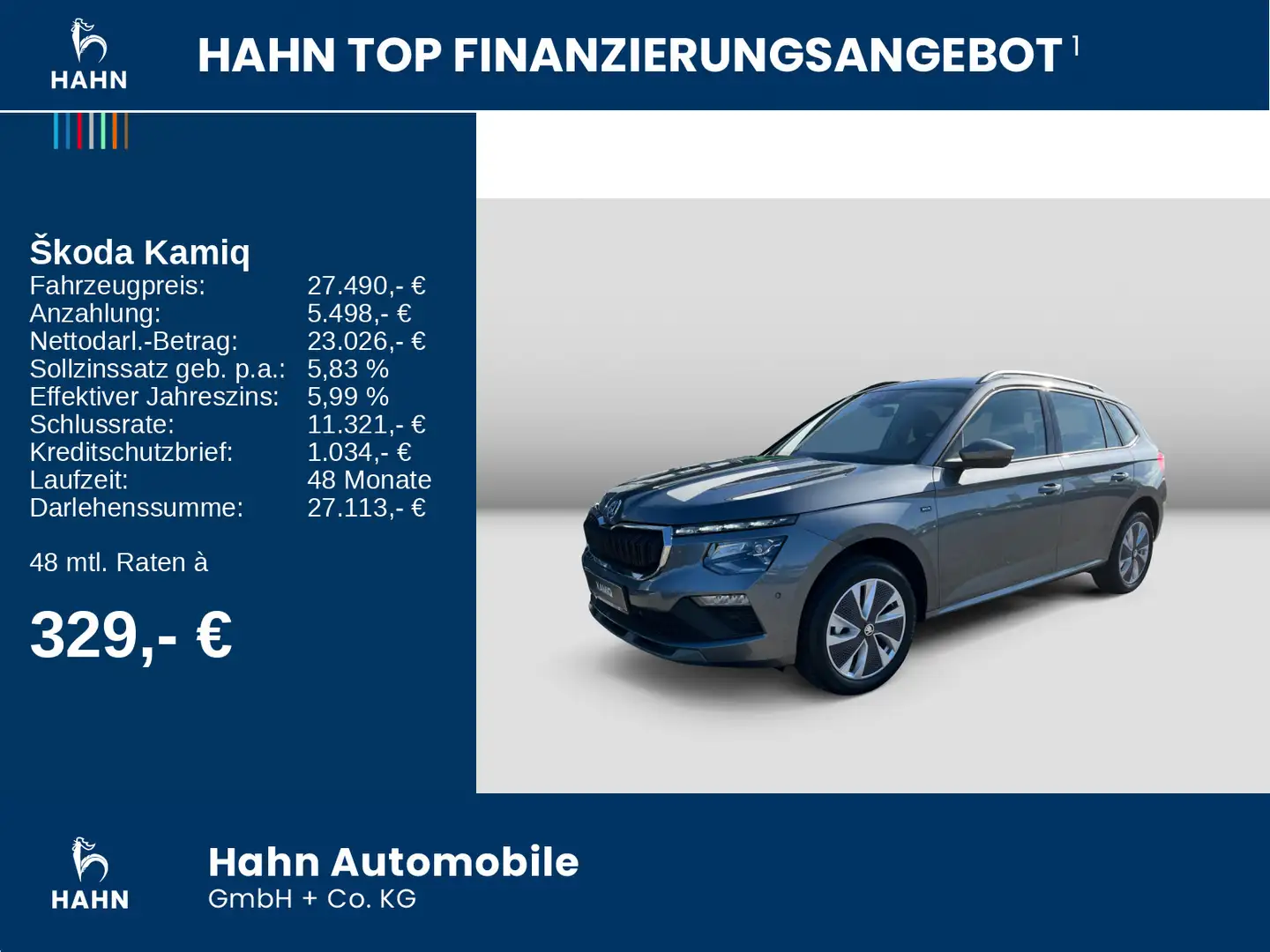 Skoda Kamiq DRIVE 1.0 TSI DSG ACC 17"LMF Navi SHZ AHK Grau - 2