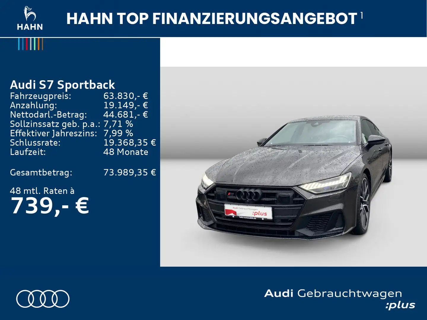 Audi S7 3.0TDI qua S-tronic HUD B&O 360° Schwarz - 2