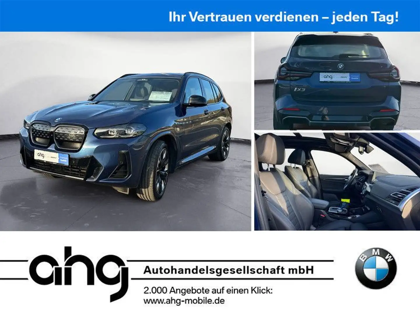 BMW iX3 ix3 iX3 IMPRESSIVE Aktive Geschw. 360° Kamera ED Blau - 1