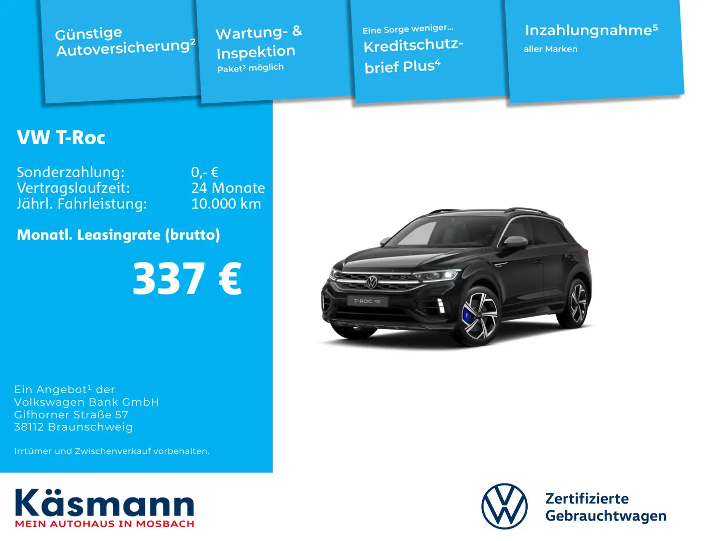 Volkswagen T-Roc R 4Motion 300PS MATRIX NAVI KAM EASYOPEN Noir - 2