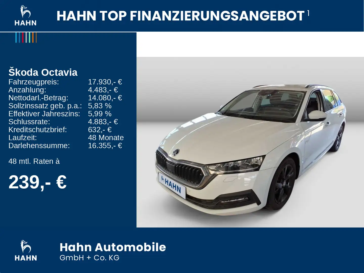 Skoda Octavia Combi 2.0TDI DSG Clever ACC Kessy virtua Weiß - 2