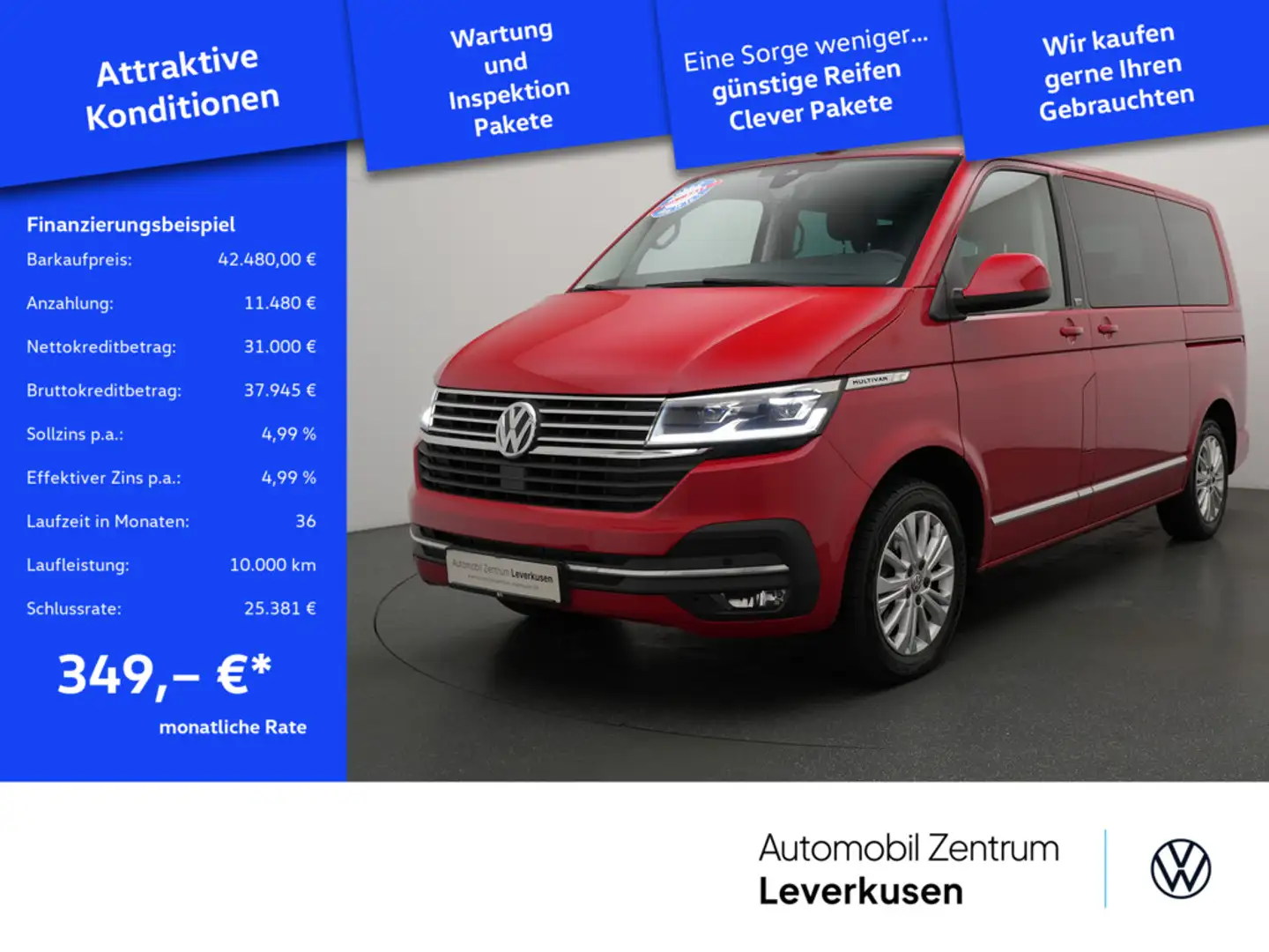 Volkswagen T6.1 Multivan Generation Six DSG NAVI LEDER ACC Schwarz - 1
