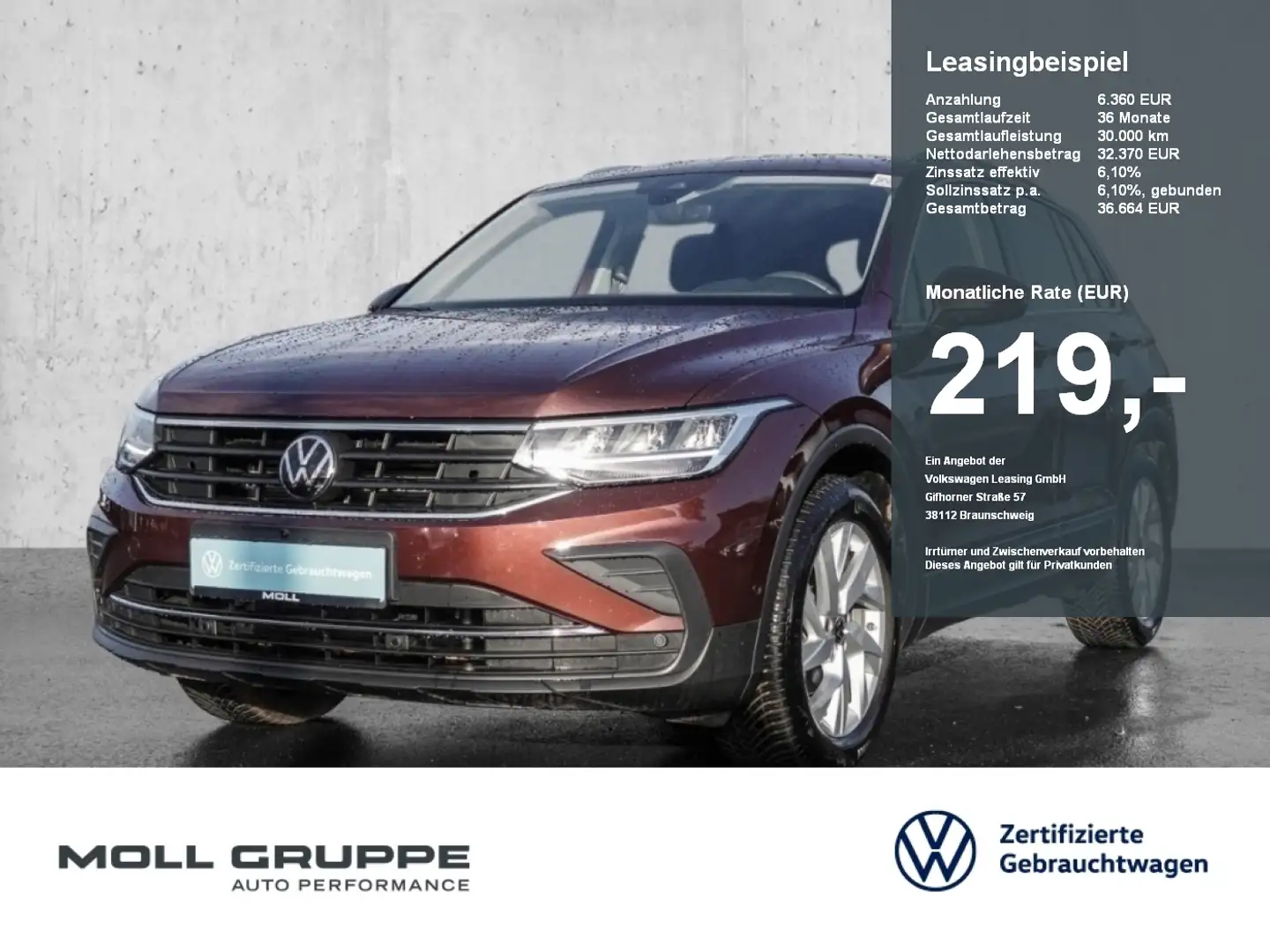 Volkswagen Tiguan 1.5 TSI DSG Life MOVE NAVI LM ACC 360 Braun - 1