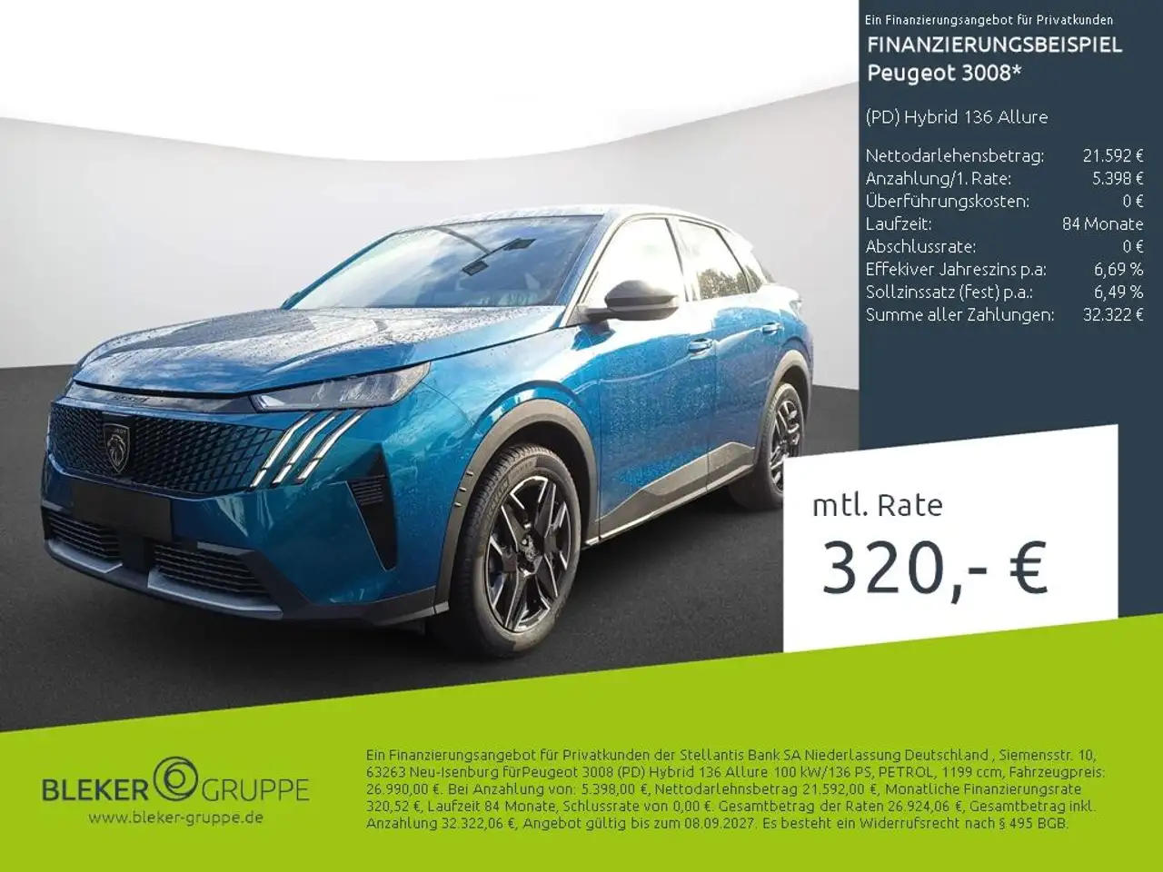Peugeot 3008 (PD) Hybrid 136 Allure