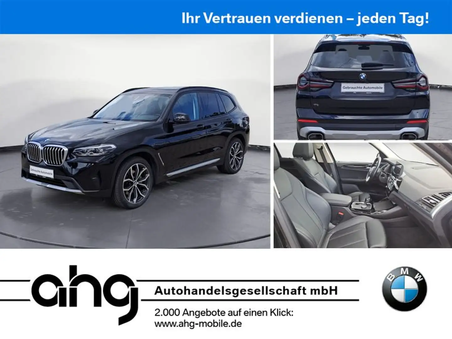 BMW X3 xDrive30d AT Aut. Panorama Klimaaut. AHK RFT Negro - 1