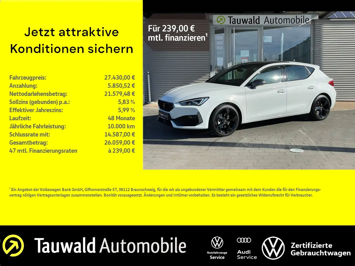 CUPRA Leon 1.5 eTSI DSG PANO/RFK/ACC/MATRIX/TRAVEL/VIS Blanc - 1