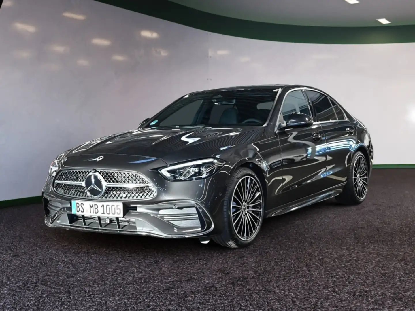 Mercedes-Benz C 180 AMG Advanced Plus Distr. LED Pano Navi Grau - 2