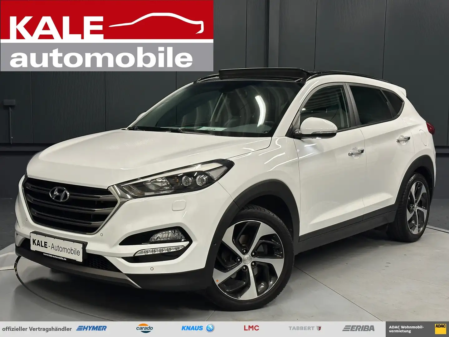 Hyundai TUCSON Premium 4WD *19Zoll*PANORAMA*AHK*LEDER*1.HAND* Blanc - 1