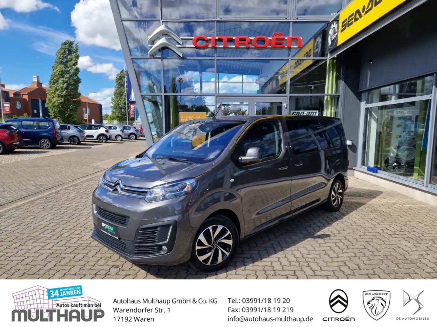 Citroen Spacetourer Feel M 2.0 BlueHDi 180 EAT8 Gris - 1