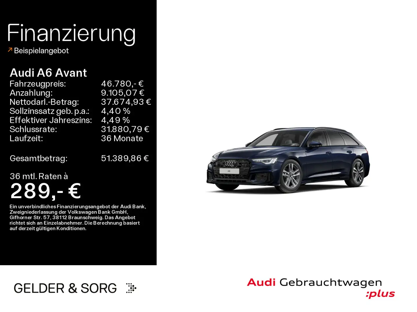 Audi A6 40 TDI S line Matrix*360°*HuD*Virtual Bleu - 1
