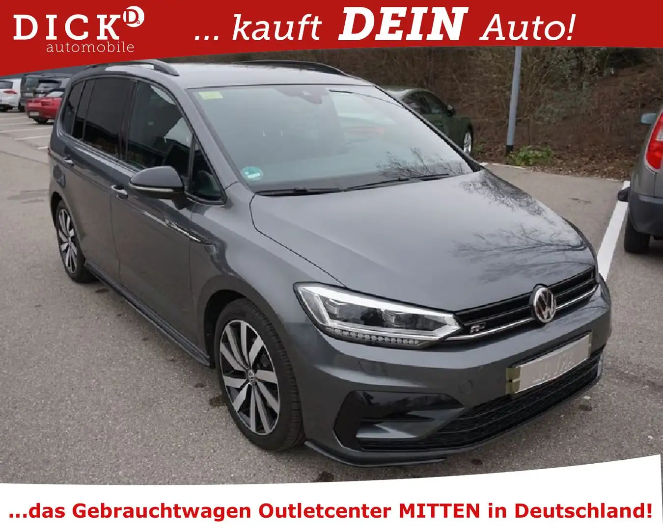 Volkswagen Touran Highline 2.0TDI ACC/LED/KEY/NAVI/RFK/PDC+ Grau - 2