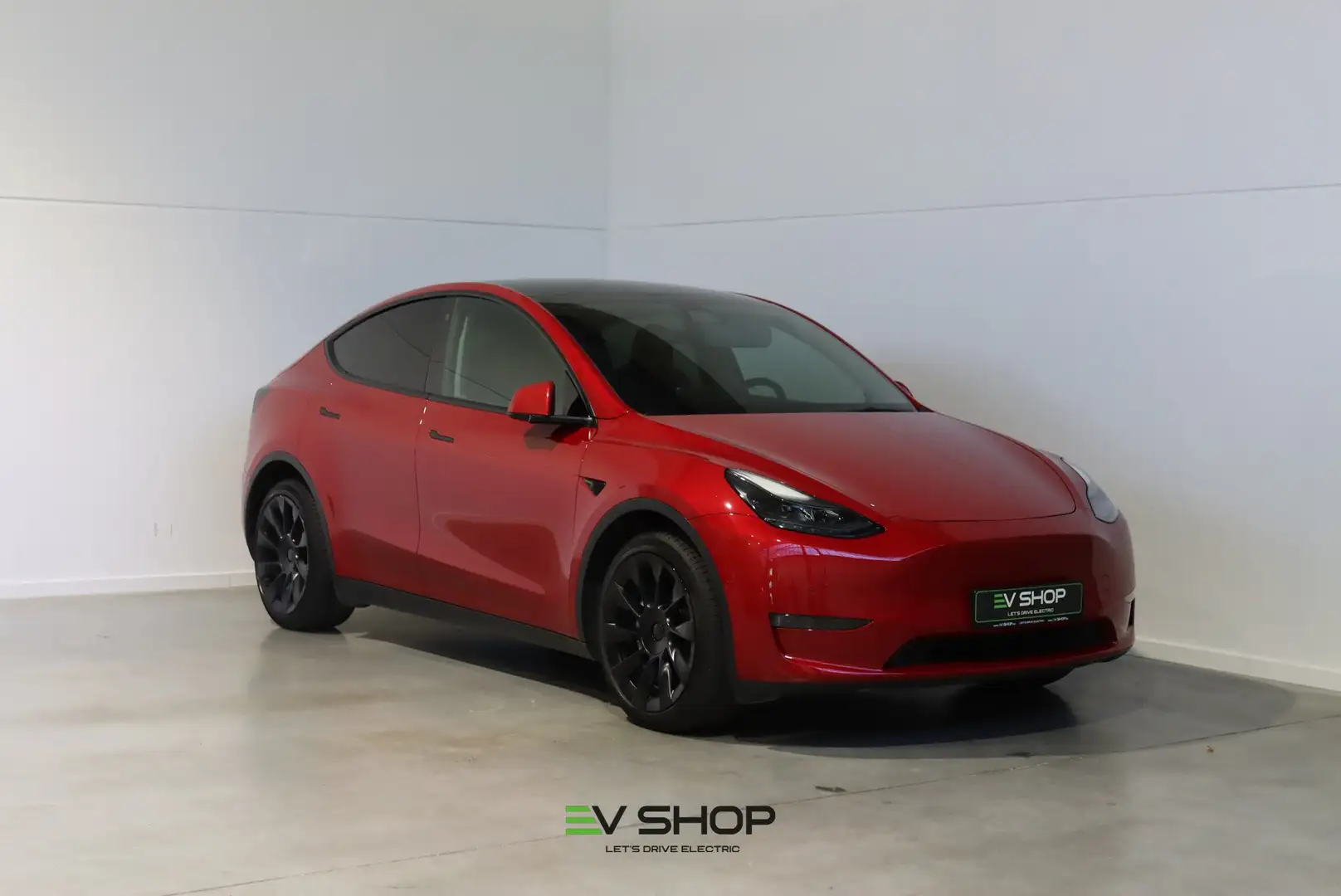 Tesla Model Y LR - 94% batt. - 21% btw wagen Rood - 2