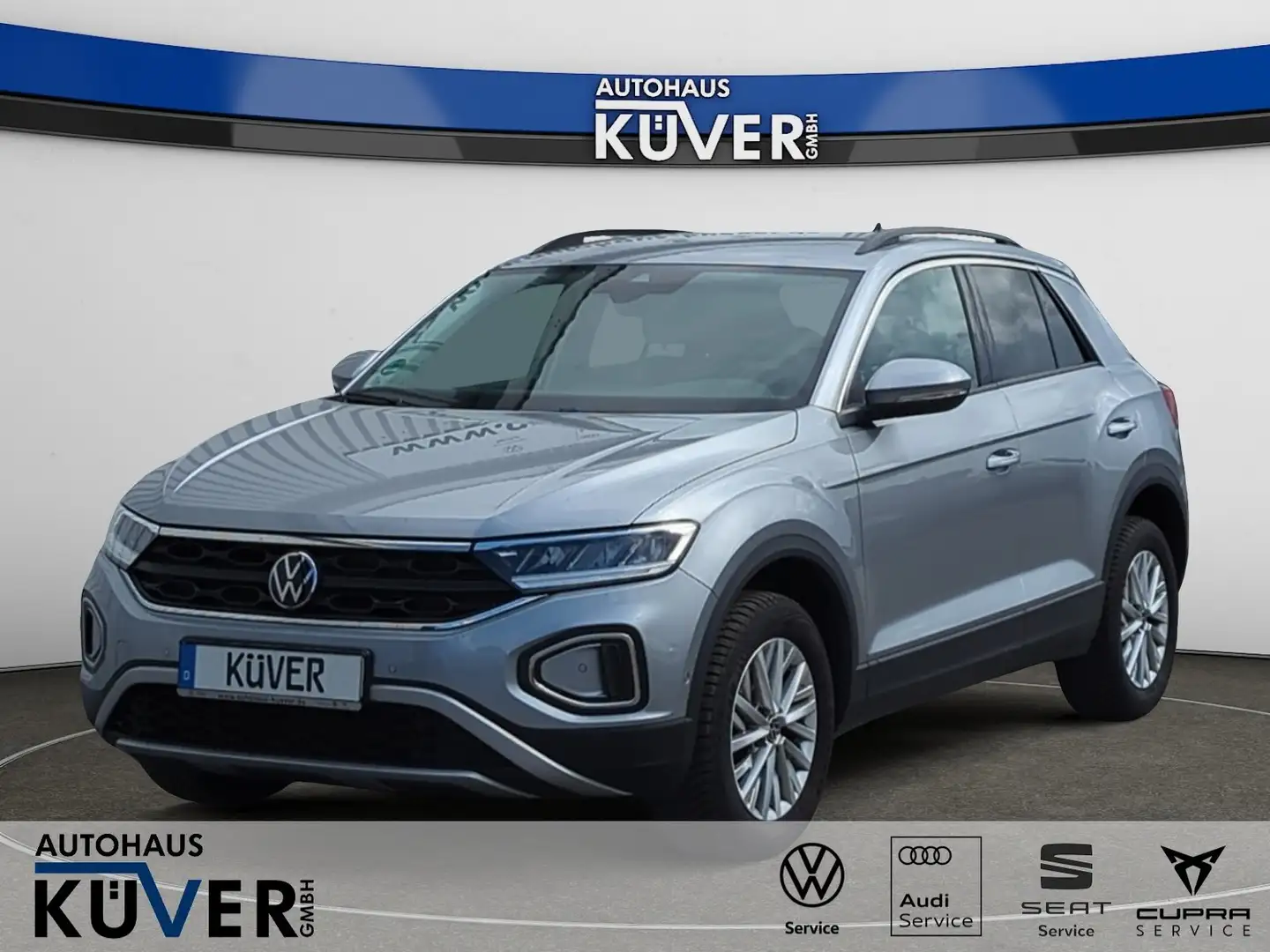 Volkswagen T-Roc Life 1.5 TSI DSG LED+ACC+Einparkh.+16 AUT Silber - 1