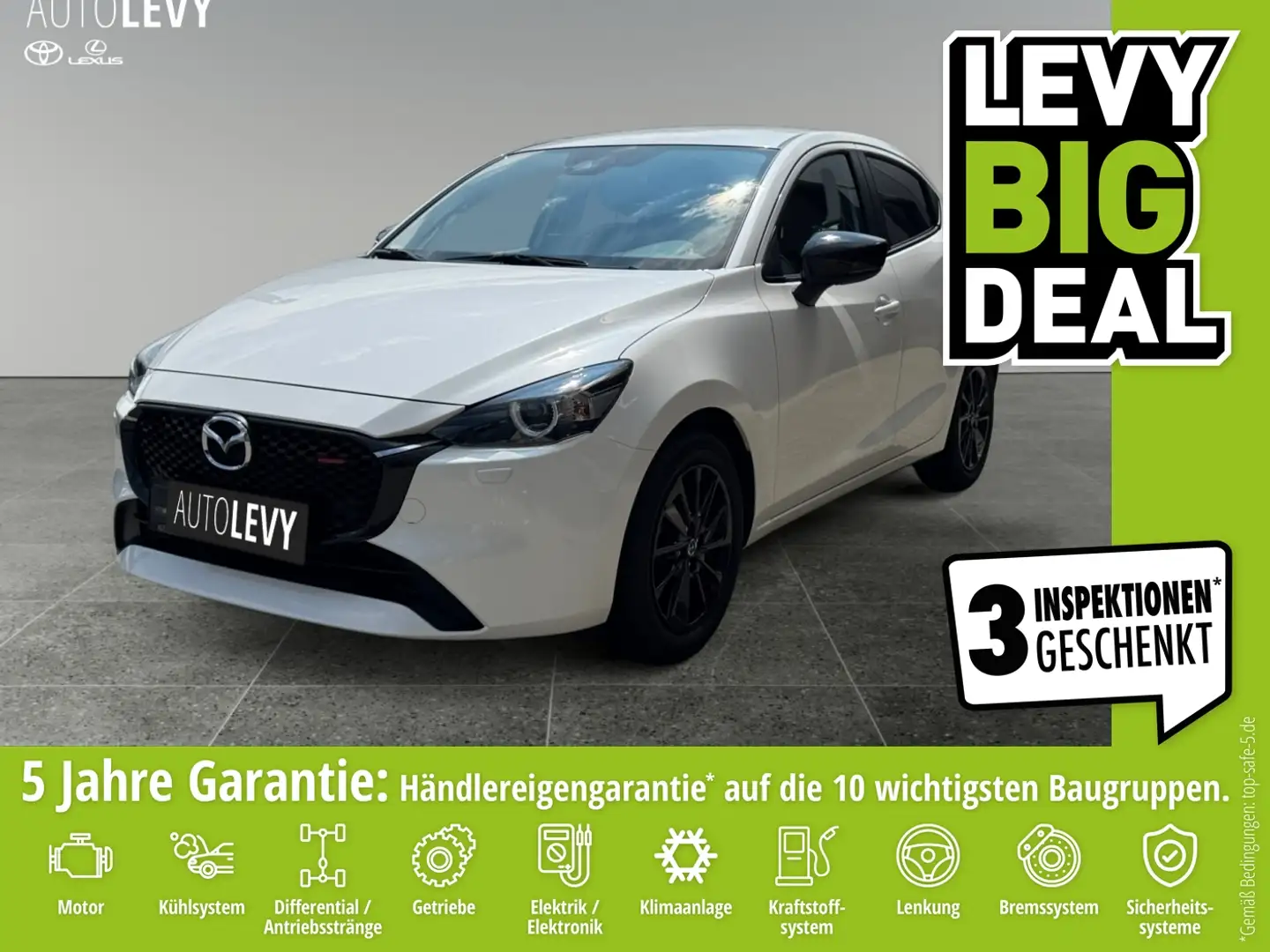 Mazda 2 1.5l Homura LED*SHZ*LHZ*CarPlay*PDC*RFK Wit - 1