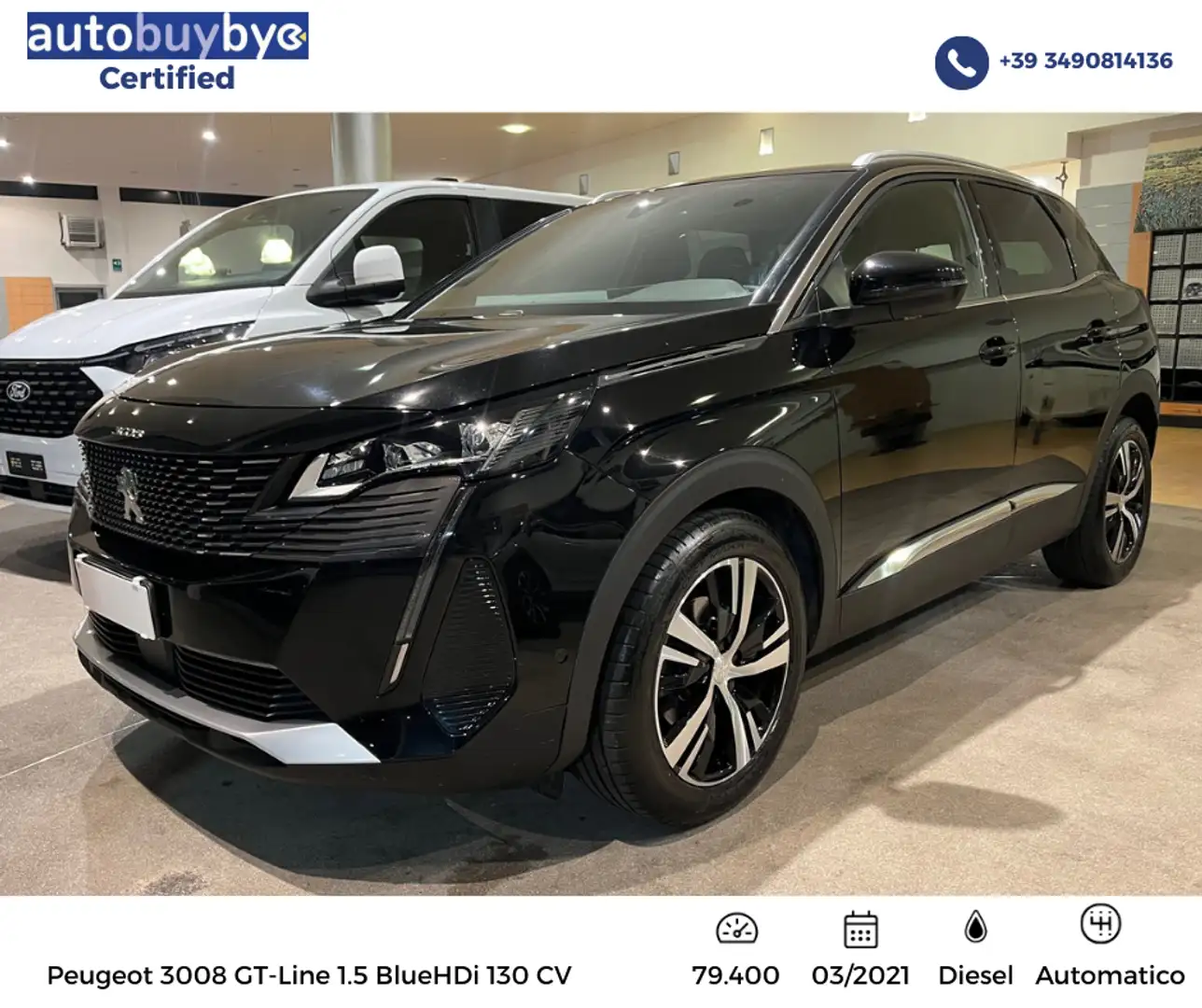Peugeot 3008 Peugeot 3008 1.5 bluehdi GT line Schwarz - 1