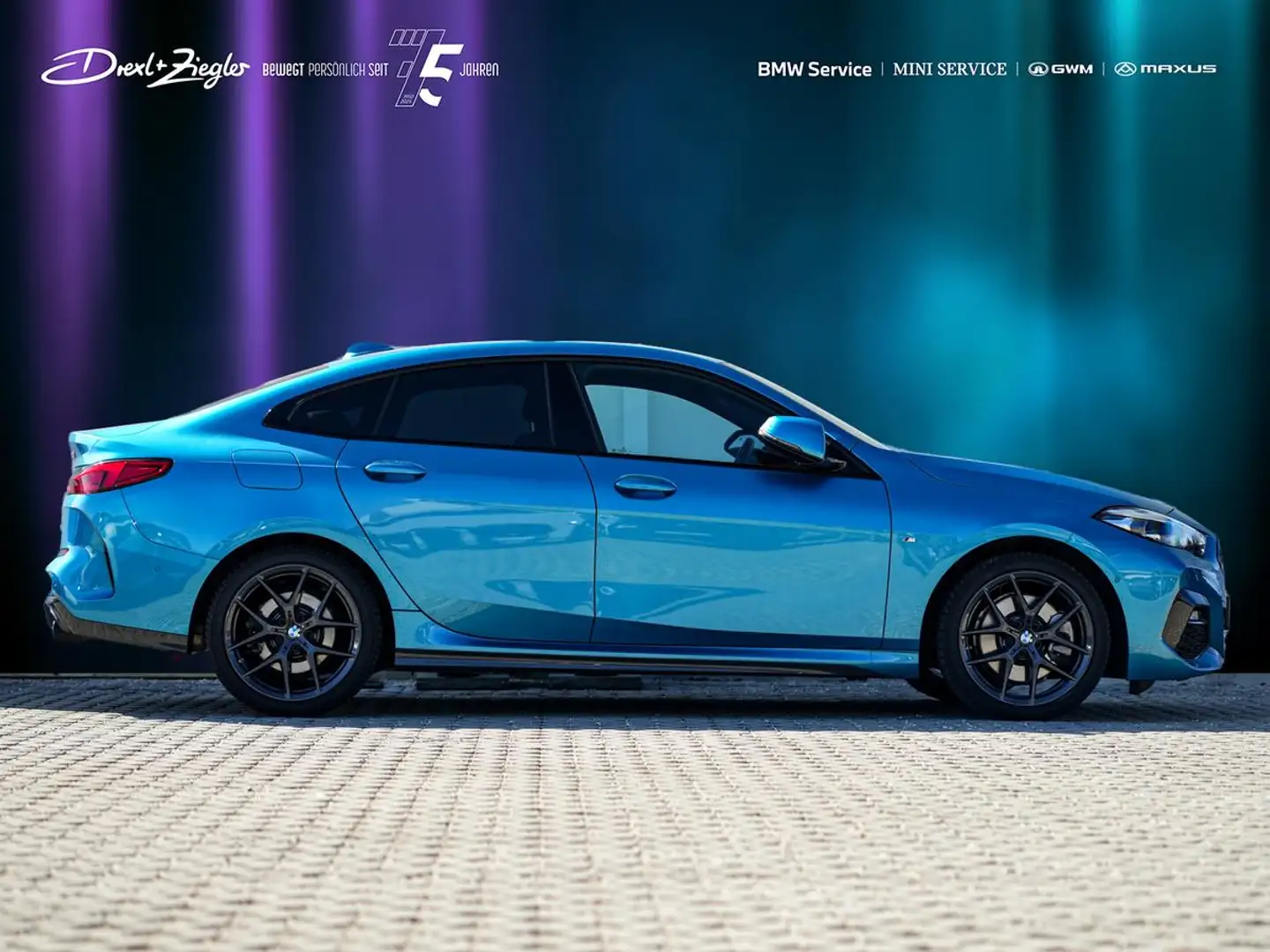 BMW 220 220i Gran Coupe M-Sport ACC HuD H&K RFK KoZg Blauw - 2