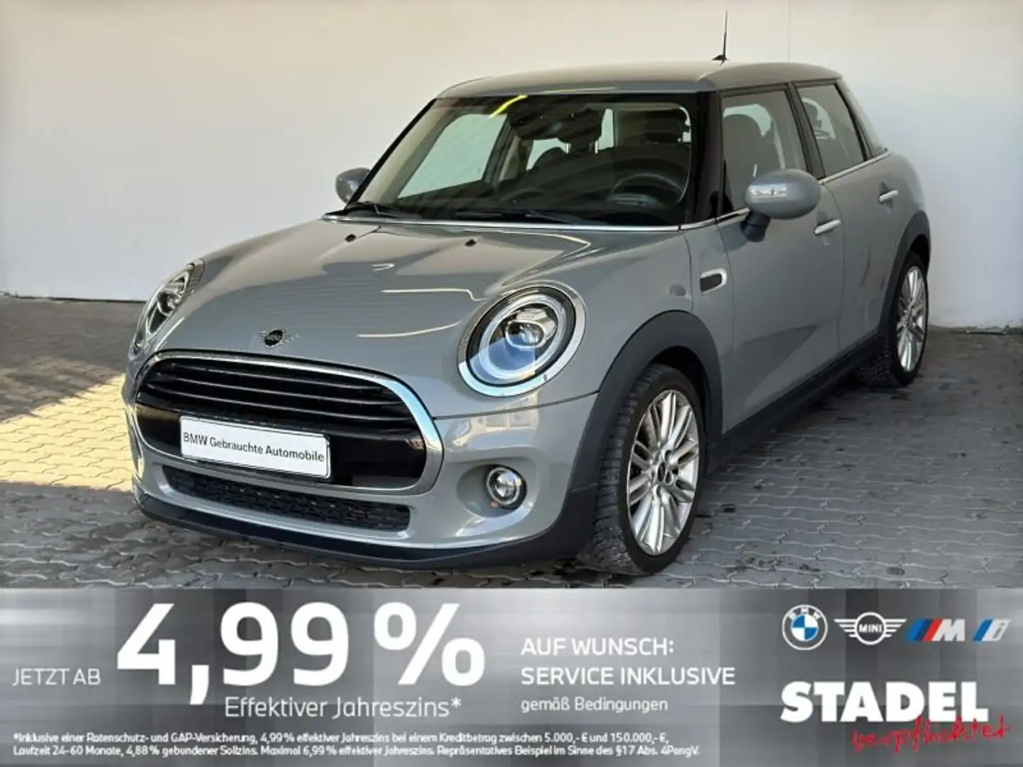 MINI Cooper 5-Tuerer Navi.LED.Sportsitz+LR. Grau - 1