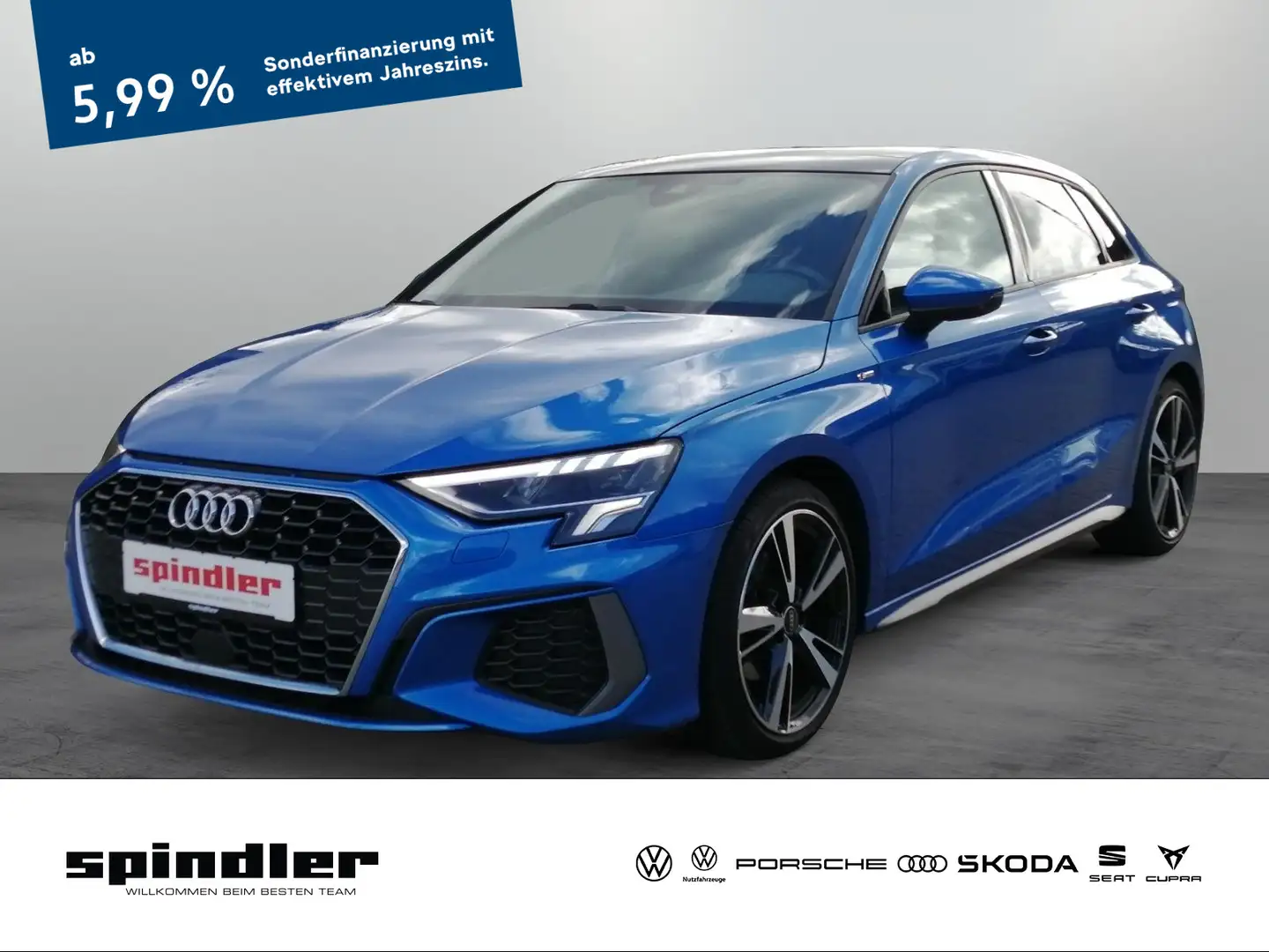 Audi A3 S-Line 35 TFSI Stronic Pano LED Nav Blau - 1