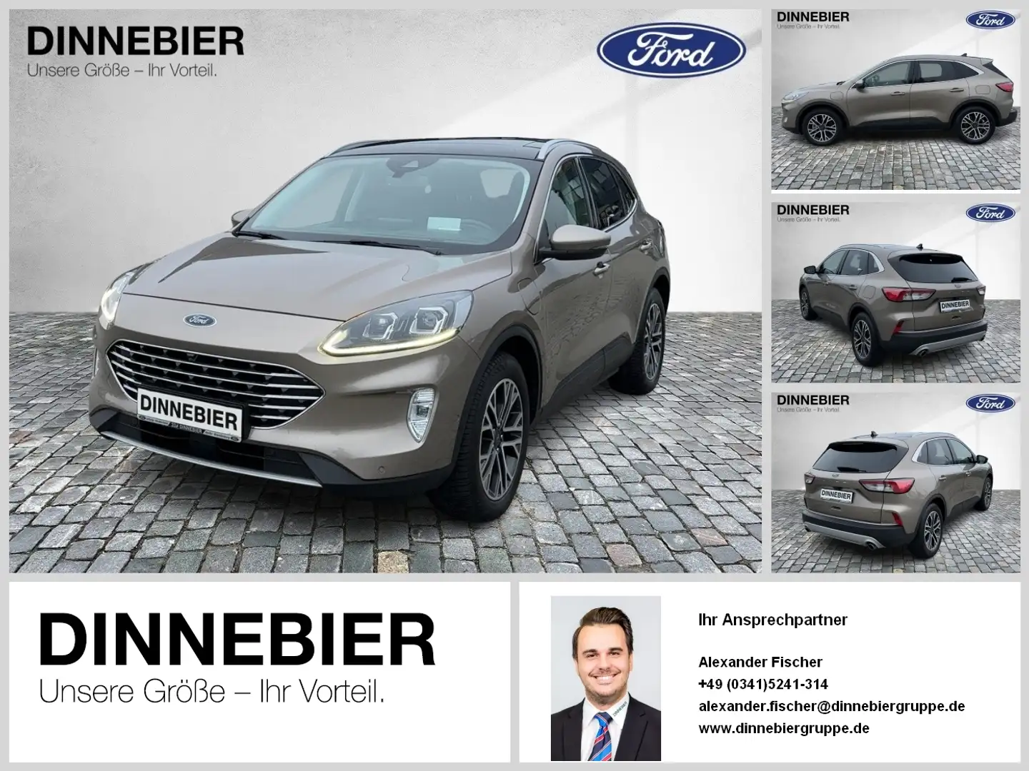 Ford Kuga Titanium X LED+AHK+Glasdach+Kamera+Navi Silber - 1