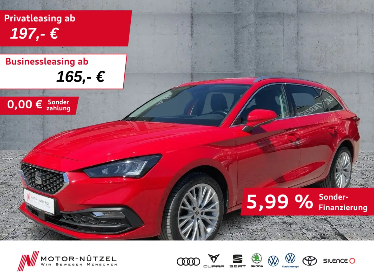 SEAT Leon ST 1.5TSI XCELLENCE LED+NAV+GRA+SHZ+PDC+PLA Rot - 1