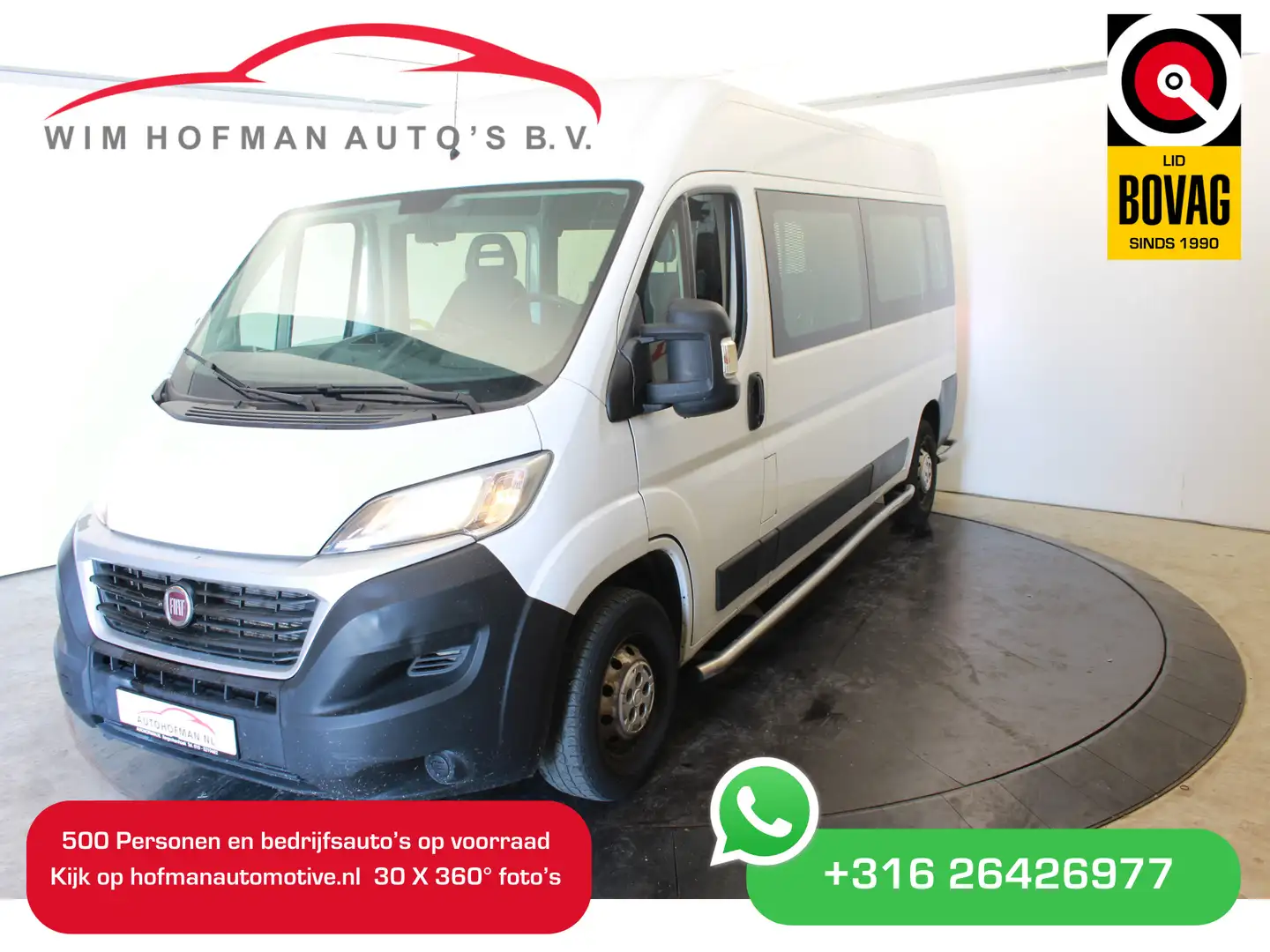 Fiat Ducato FIAT CNG L2H1 Airco 9 Pers Rolstoel Camper BPM Vri Wit - 1