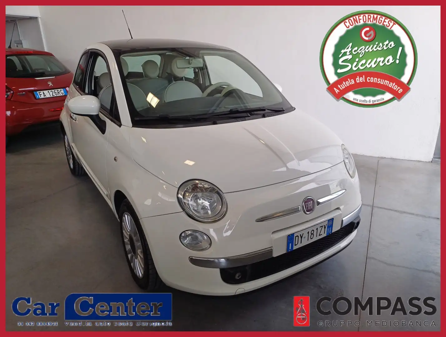 Fiat 500 500 1.3 Multijet 16V 75 CV Lounge Wit - 1