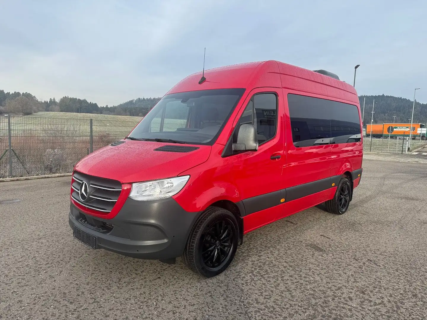 Mercedes-Benz Sprinter 314 Lang Hoch Tourer 2 x Klima Rot - 1