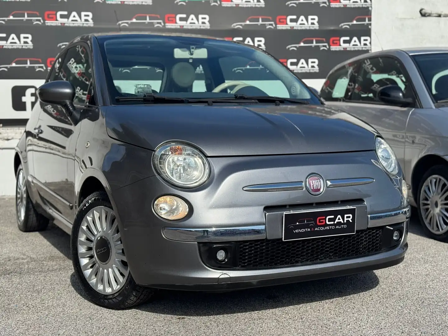 Fiat 500 1.2 Lounge Gris - 1