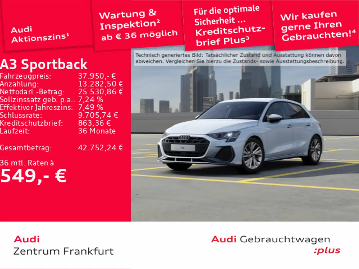 Audi A3 35 TDI S tronic S line LED ACC DAB Weiß - 1