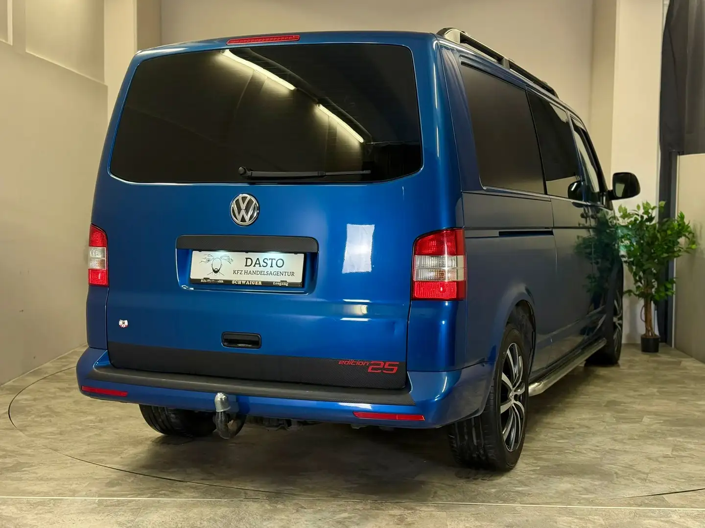 Volkswagen T5 Transporter TRANSVAN__5 Sitzer__LANG__AHK__SCHIENENSYSTEM Blau - 2