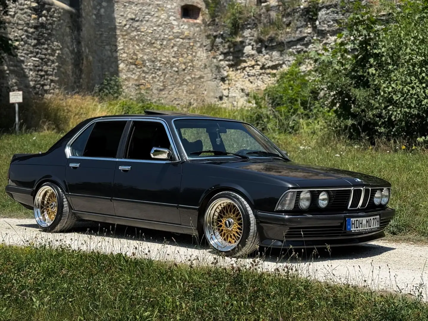 BMW 745 High*E23/TURBO/Fastest BMW-745i*BBS*Manuell*TOP* Czarny - 1