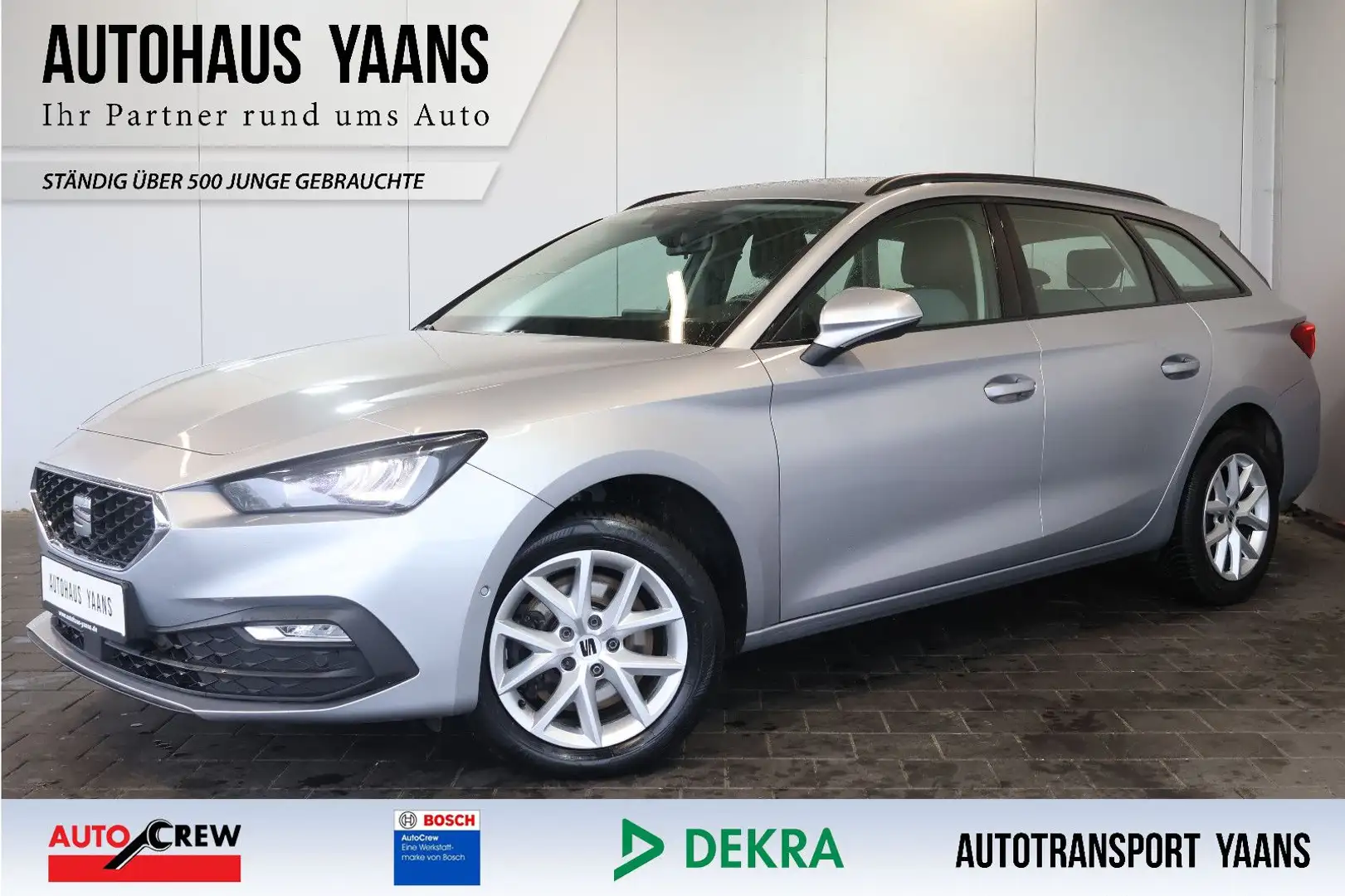 SEAT Leon 2.0 TDI DSG Style AID+FRONT+LED+NAVI+PDC Silber - 1