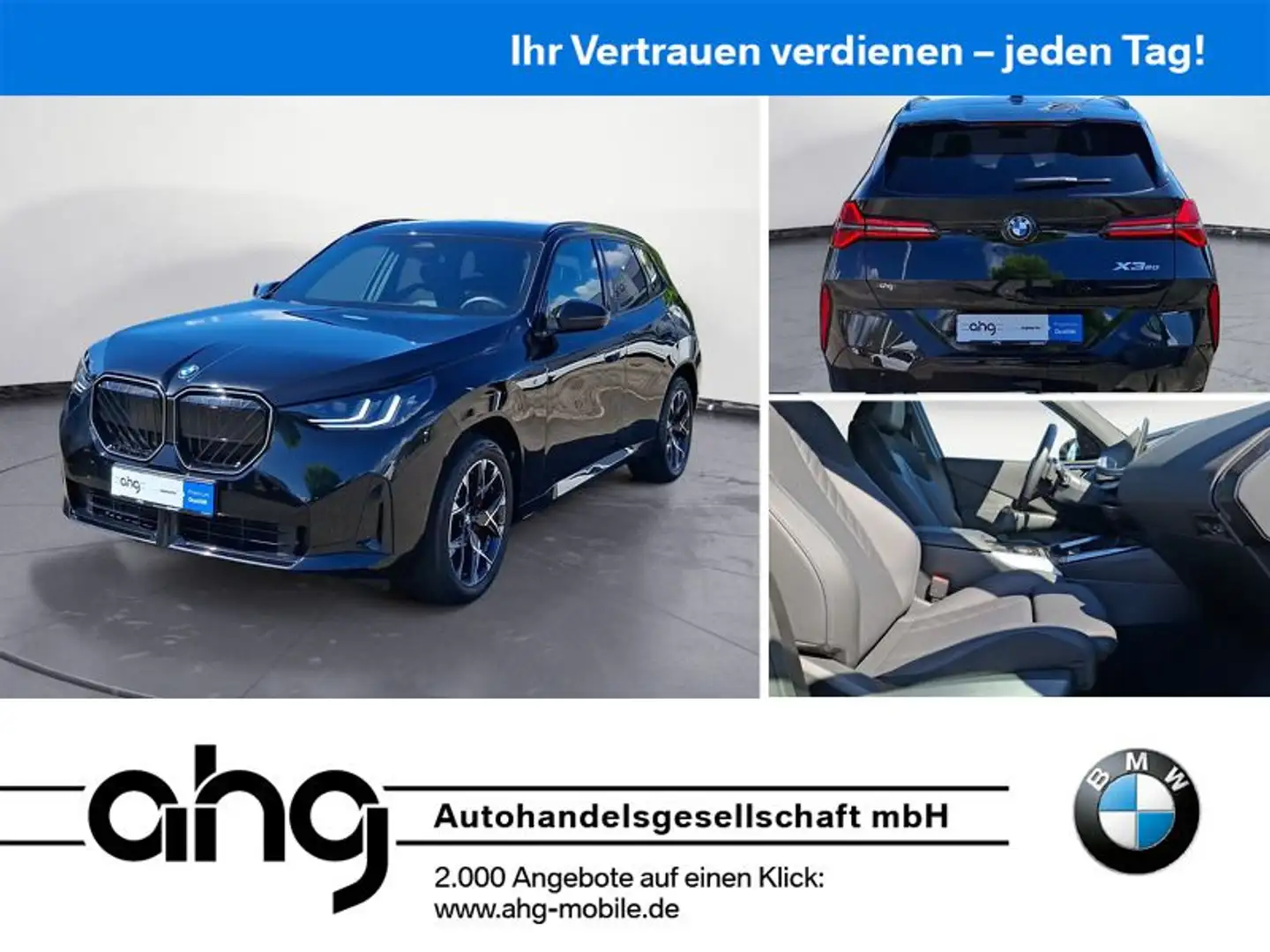 BMW X3 xDrive20 M SPORT PRO Iconic Glow AHK Schwarz - 1