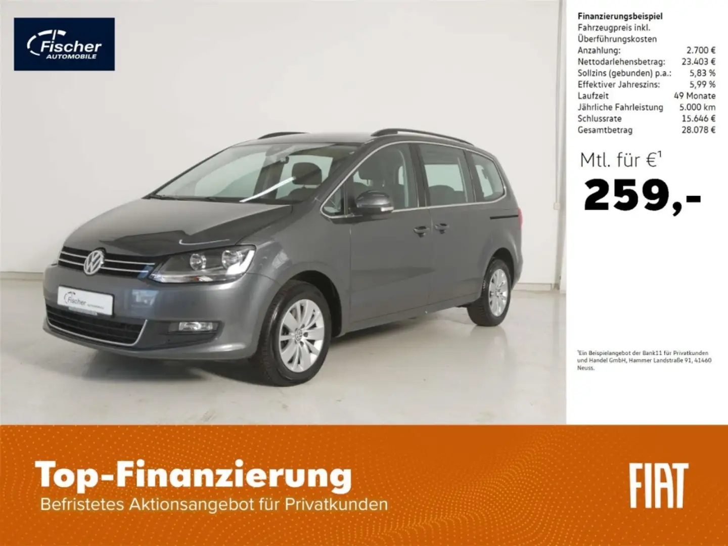 Volkswagen Sharan 1.4 TSI Comfortline Grau - 1