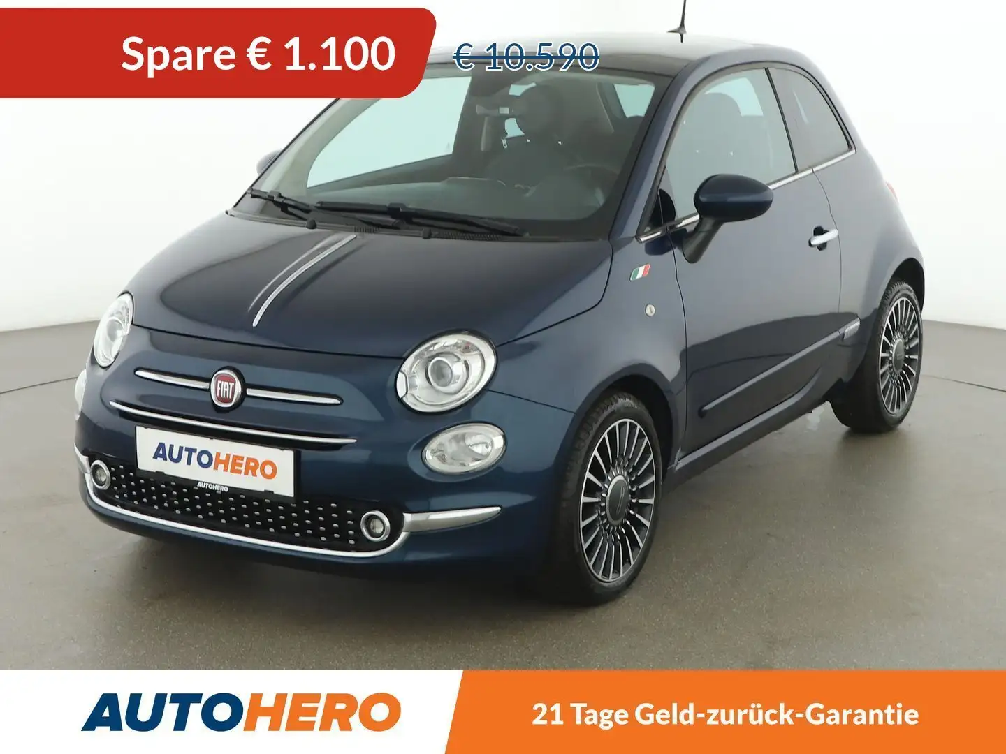 Fiat 500 0.9 Lounge *NAVI*XENON*KLIMAAUT* Albastru - 1