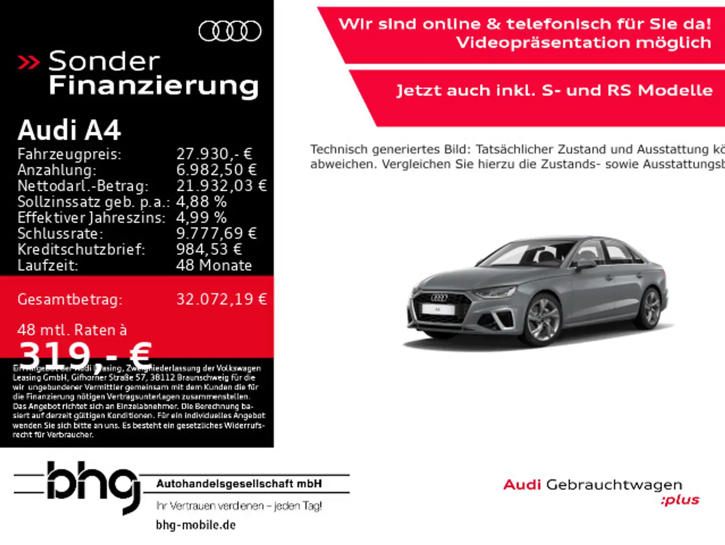 Audi A4 40 TDI S tronic S line Grigio - 1
