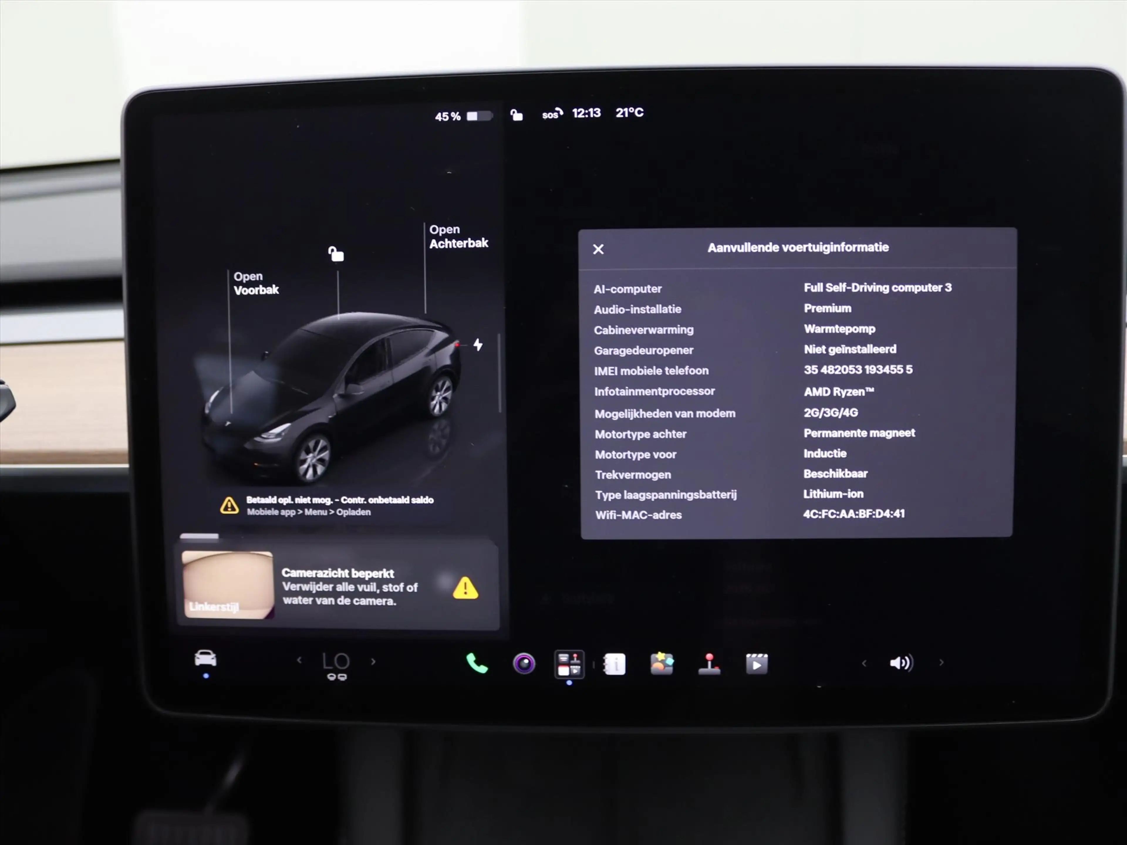 Tesla Model Y Long Range AWD 75kWh 351pk 93.3% SoH [ TREKHAAK+AM — photo 35