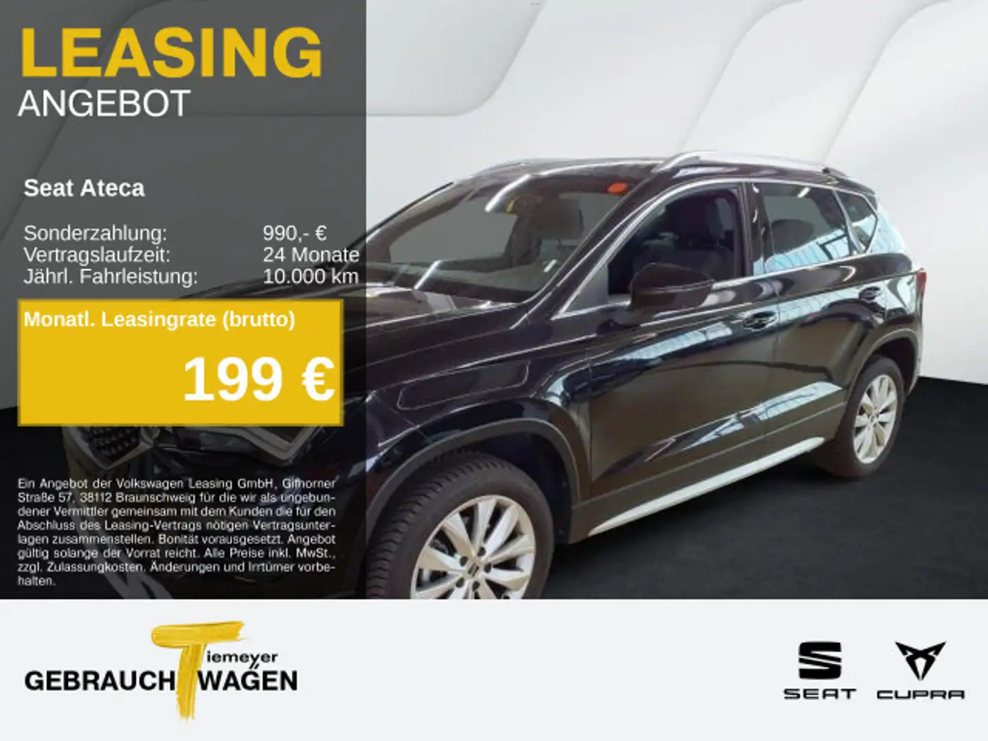 SEAT Ateca 1.5 TSI DSG XPERIENCE SIDE-ASSIST PARKLENK Schwarz - 1