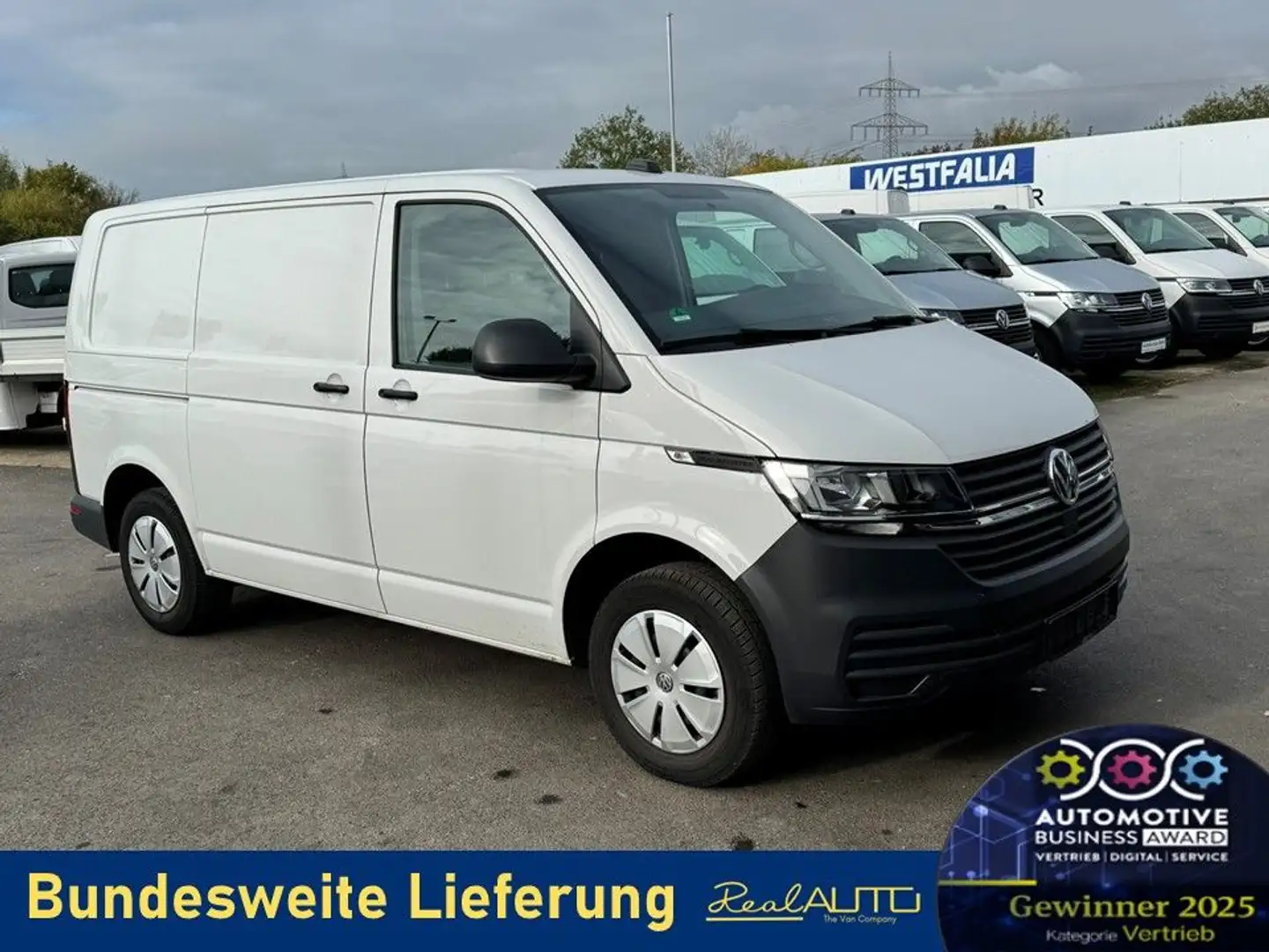 Volkswagen T6 Transporter 6.1 Kasten TDI AHK*Klima*Kamera Weiß - 1