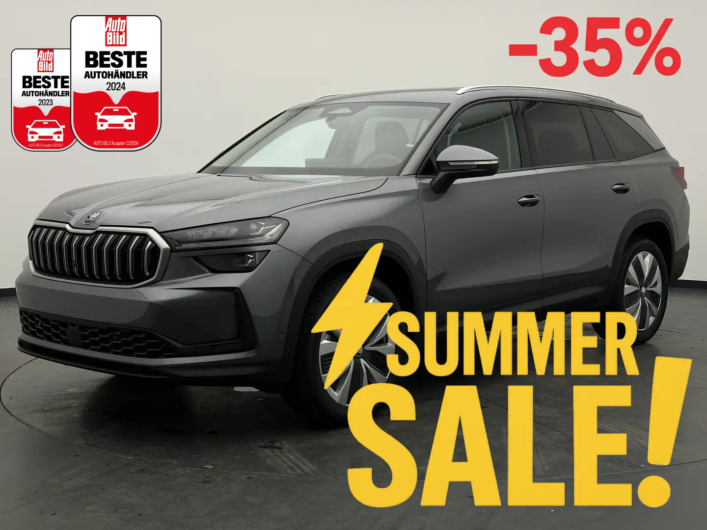 Skoda Kodiaq Kodiaq 2.0 TDI 4x4 DSG+PANO+MATRIX+AHK+7-SITZER Grau - 1