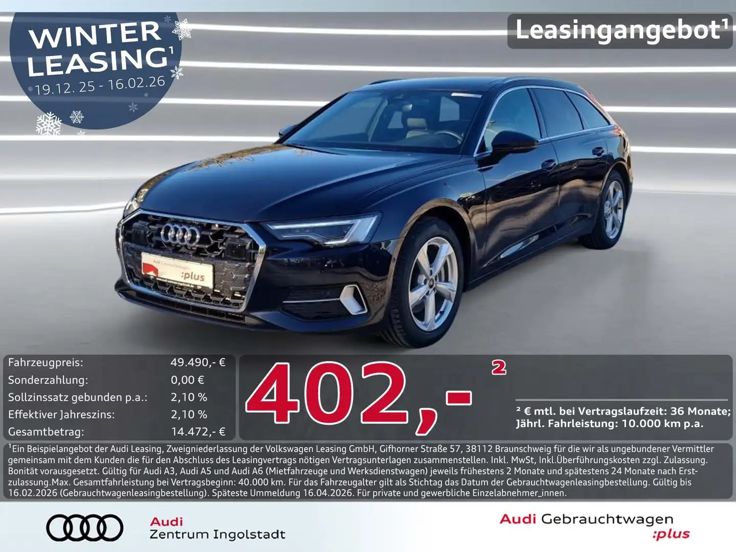 Audi A6 Avant 45 TFSI qu MATRIX PANO AHK ACC KAM Advanced Blau - 1