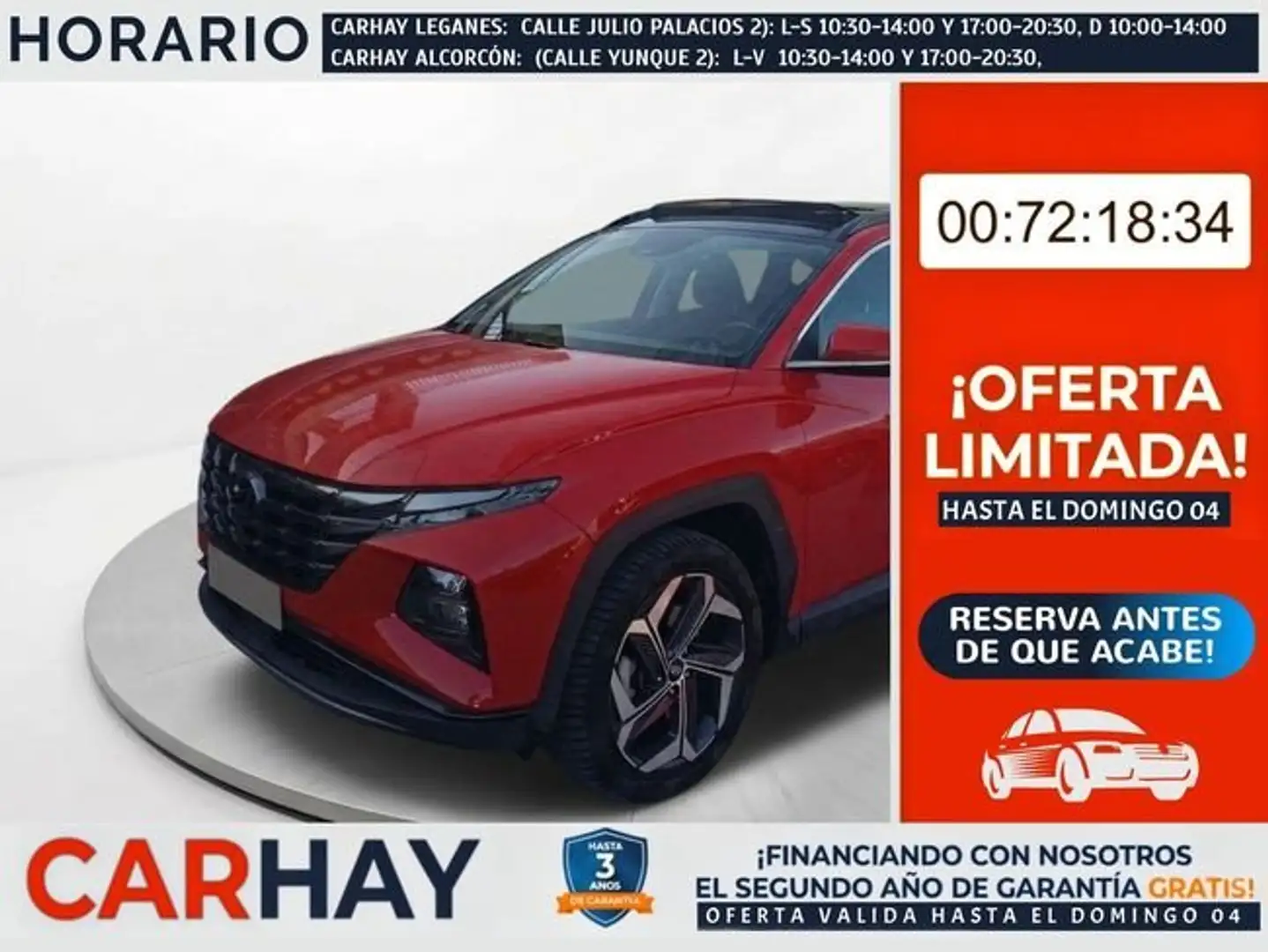Hyundai TUCSON 1.6 TGDI PHEV Tecno Sky AT Rojo - 1