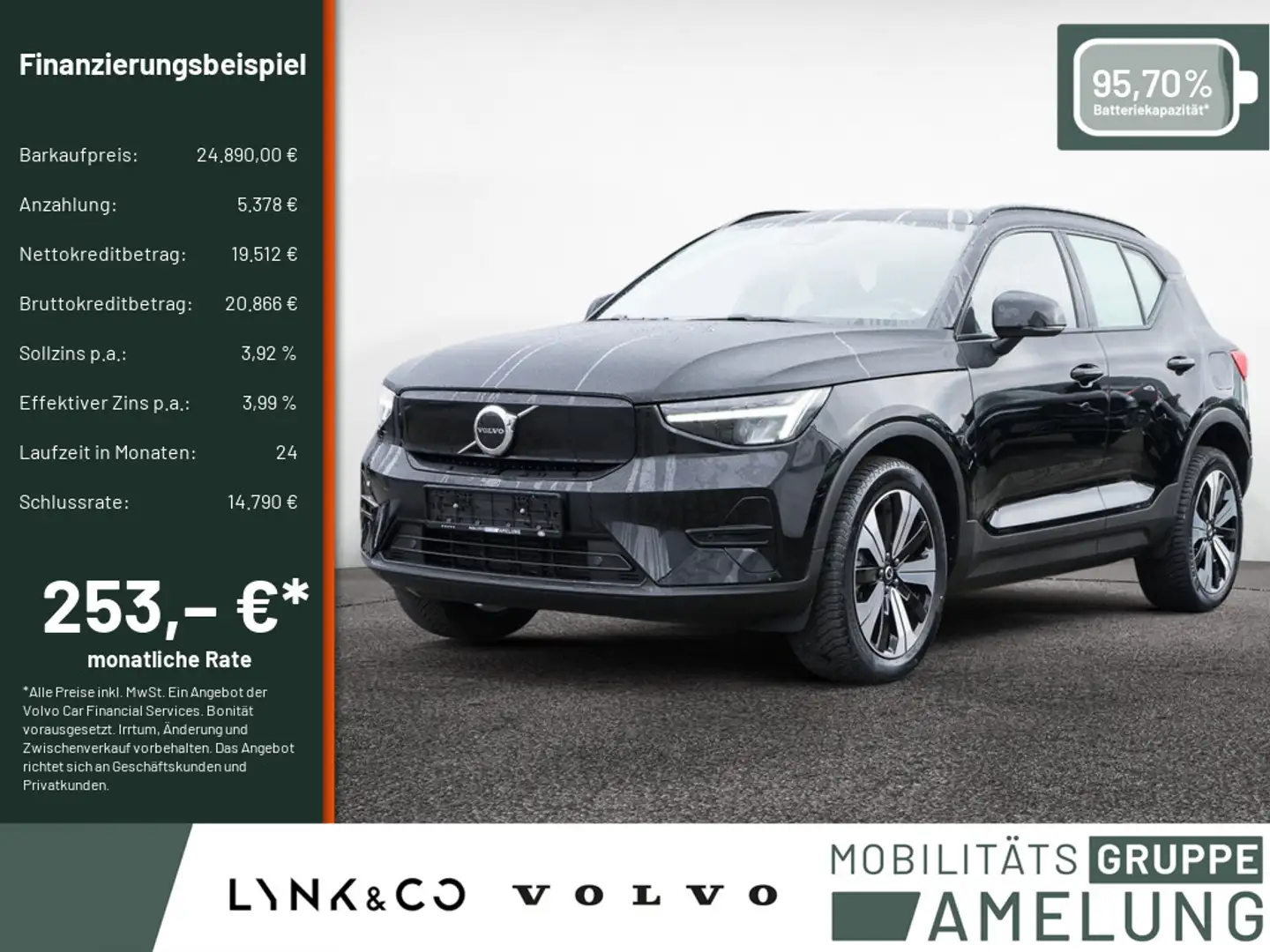 Volvo XC40 P8 Core Recharge Pure Electric aus 1.Hand Schwarz - 1